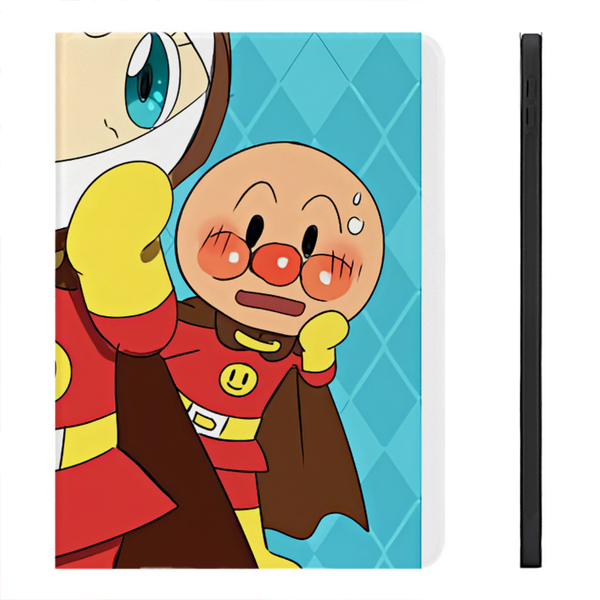 （画像用） アンパンマン Anpanman IPadケース ペンホルダー付き ブックスタイルデザイン